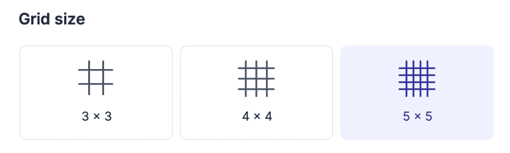 grid size